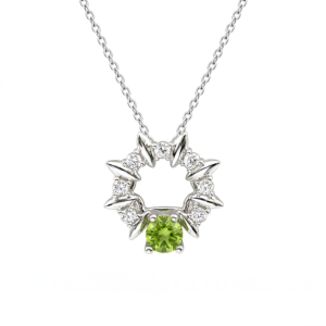 Mat day chuyen peridot cz ijc