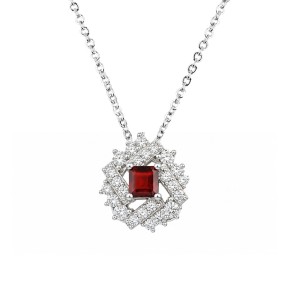 Mayj day chuyen da Garnet CZ