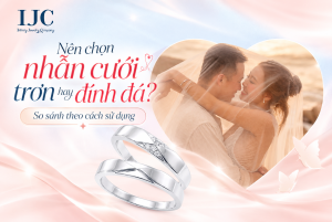 Nhẫn cưới trơn hay đính đá? Câu trả lời nằm ở cách hai người sẽ đeo mỗi ngày