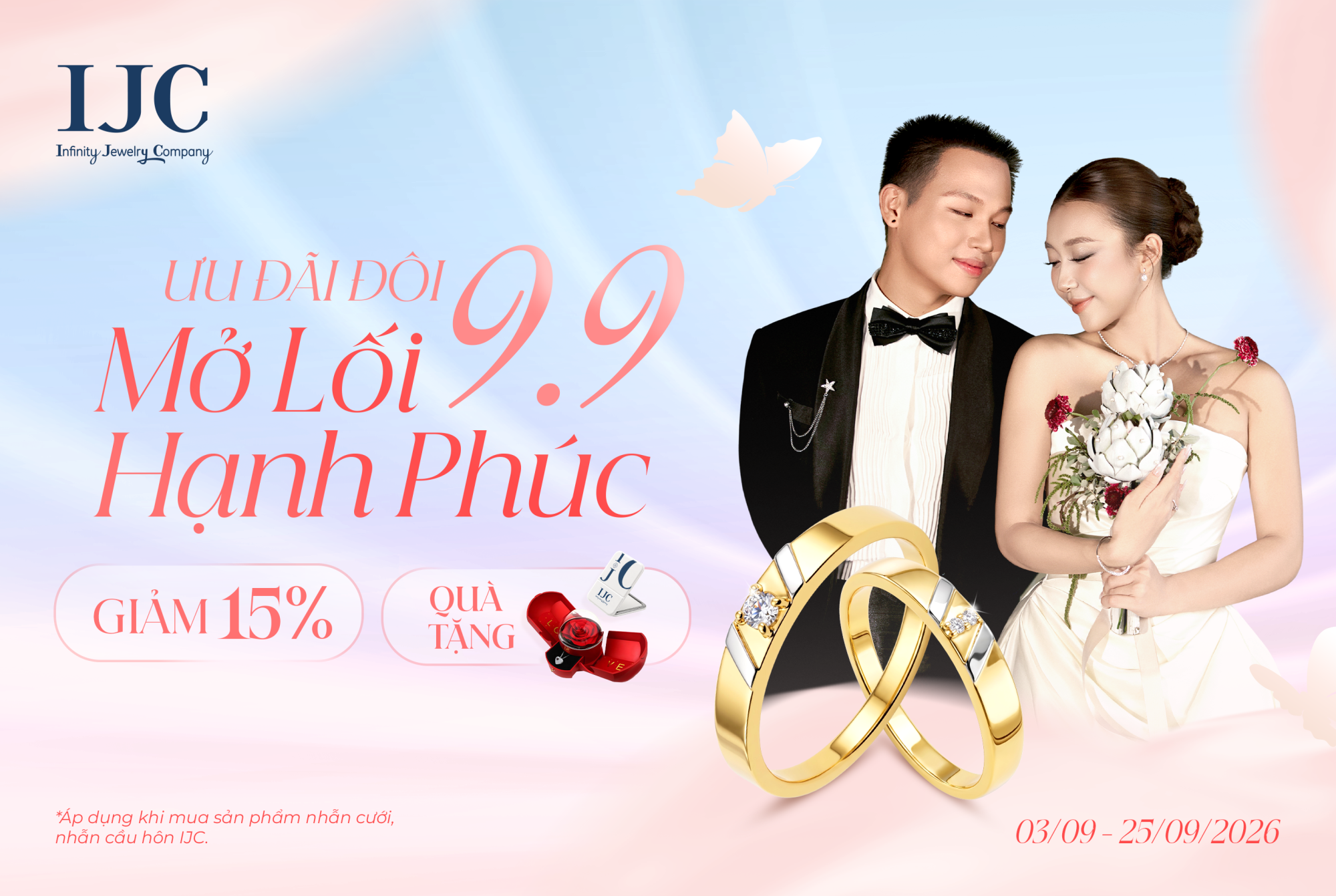 ưu đãi nhẫn cưới 9.9,