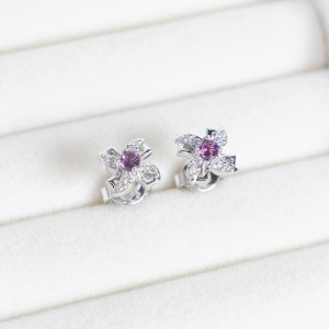Trang sức IJC - Trang sức đá quý cao cấp 102 Bong tai da Rhodolite IJC