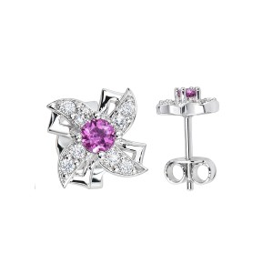 BÔNG TAI CJ 26BT1.001MBL 7 Bong tai da Rhodolite IJC
