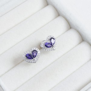 Trang sức IJC - Trang sức đá quý cao cấp 111 Bong tai da amethyst IJC
