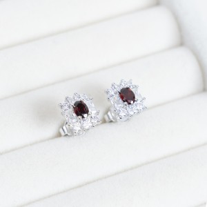 Trang sức IJC - Trang sức đá quý cao cấp 91 Bong tai da garnet IJC