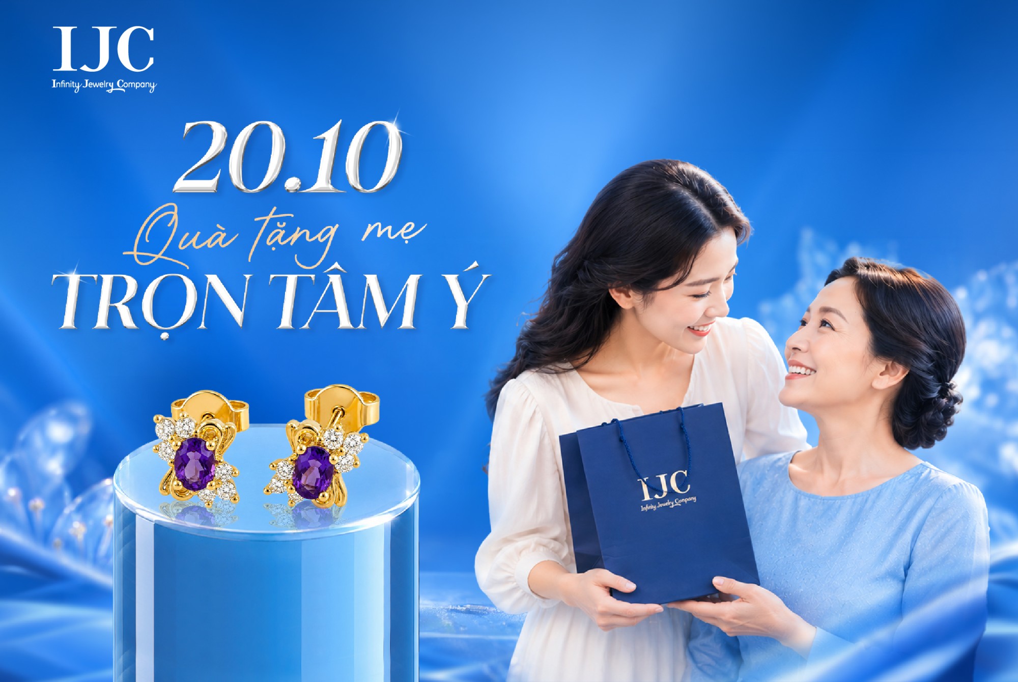 Món Quà Tặng Mẹ 20/10: Trang Sức Đá Màu IJC Trọn Tâm Ý & Sang Trọng 1 QUA TANG ME DIP 20 10