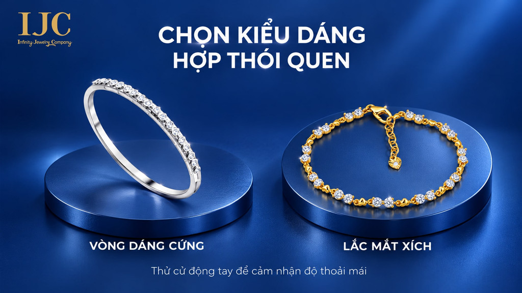 chon lac tay va vong tay vang nu