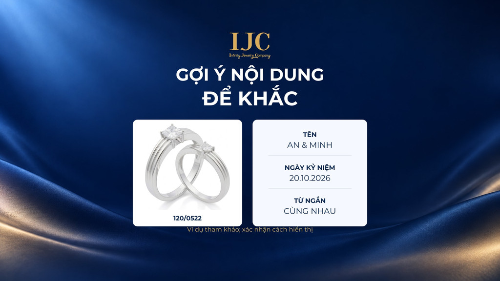 Khắc tên nhẫn cưới: Gợi ý dấu ấn của hai người | IJC 2 goi y noi dung khac ten nhan cuoi